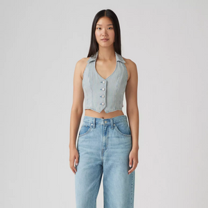 Bria Denim Halter Top