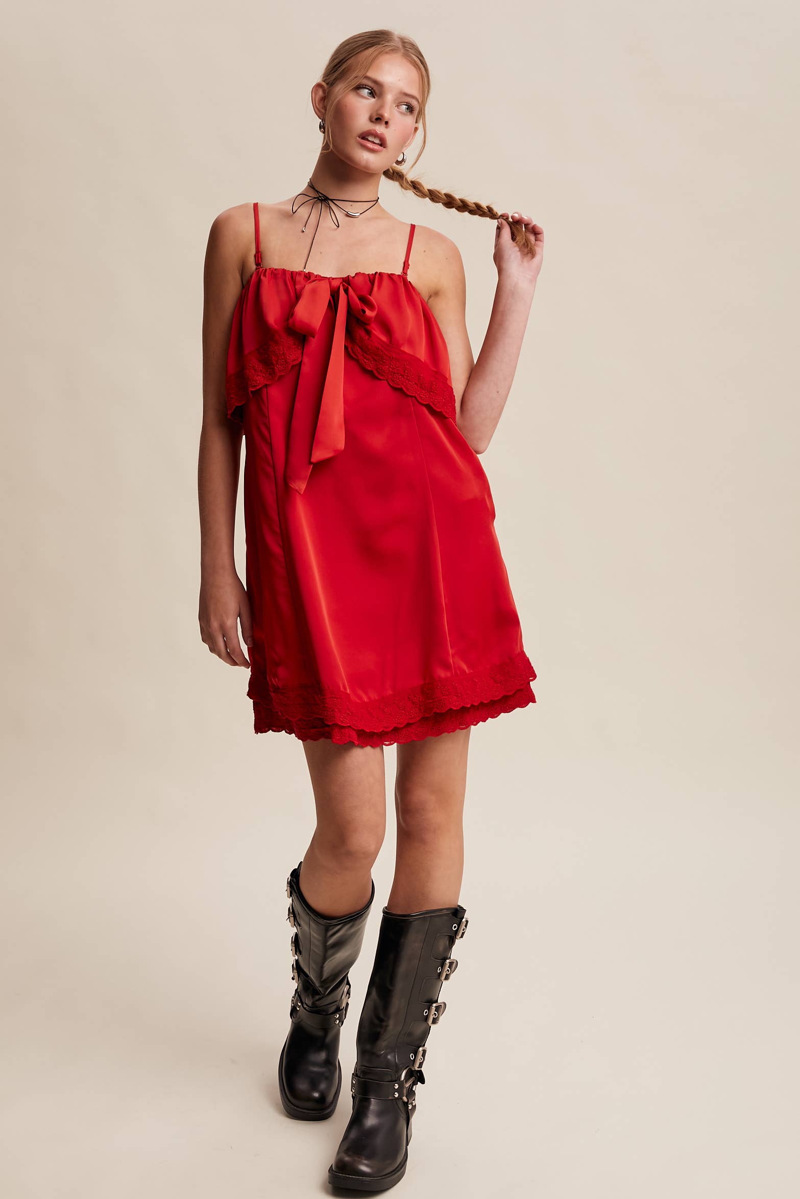 Bow Front Mini Dress