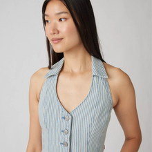 Load image into Gallery viewer, Bria Denim Halter Top