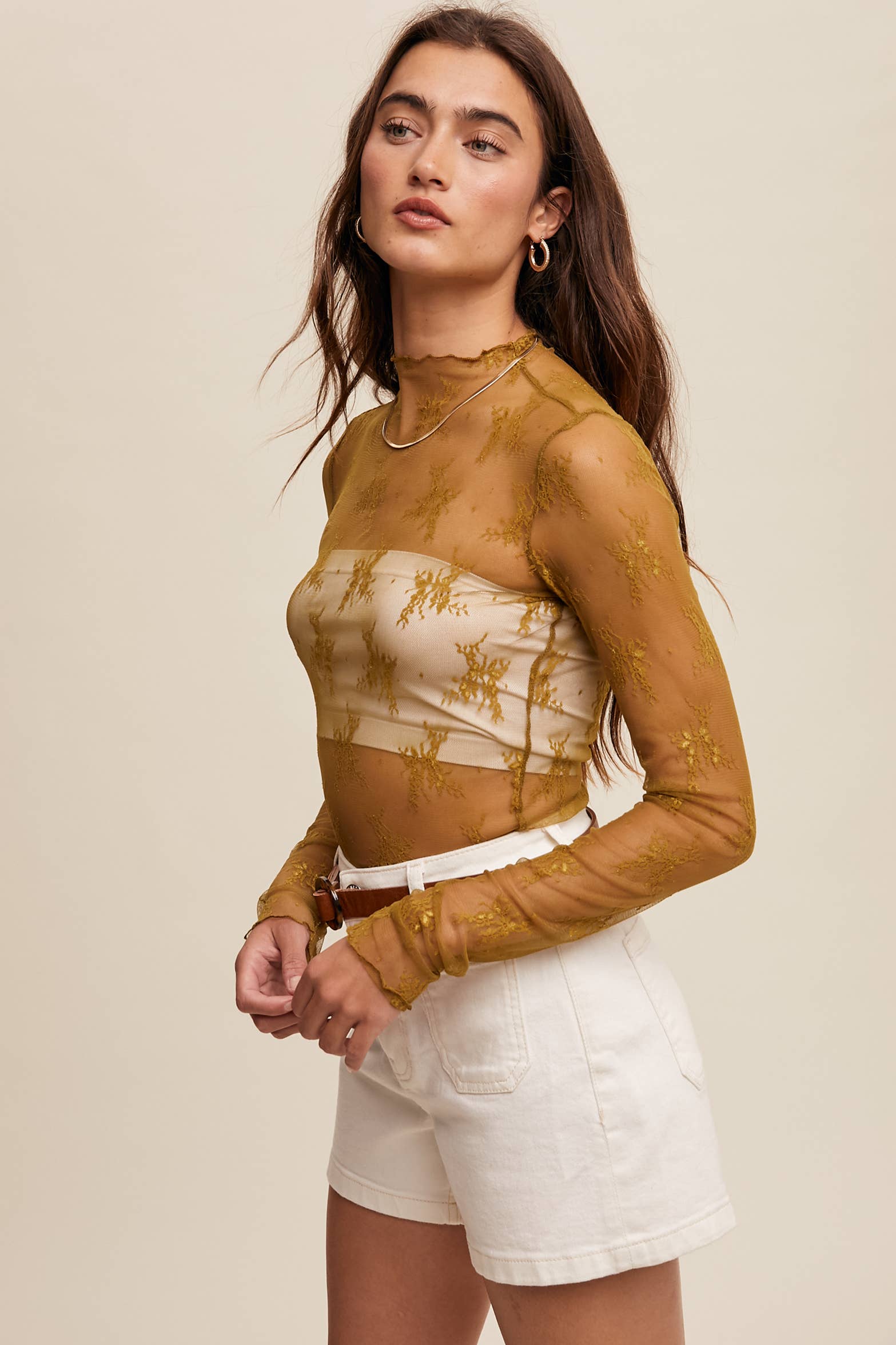 Mesh Long-Sleeve Top