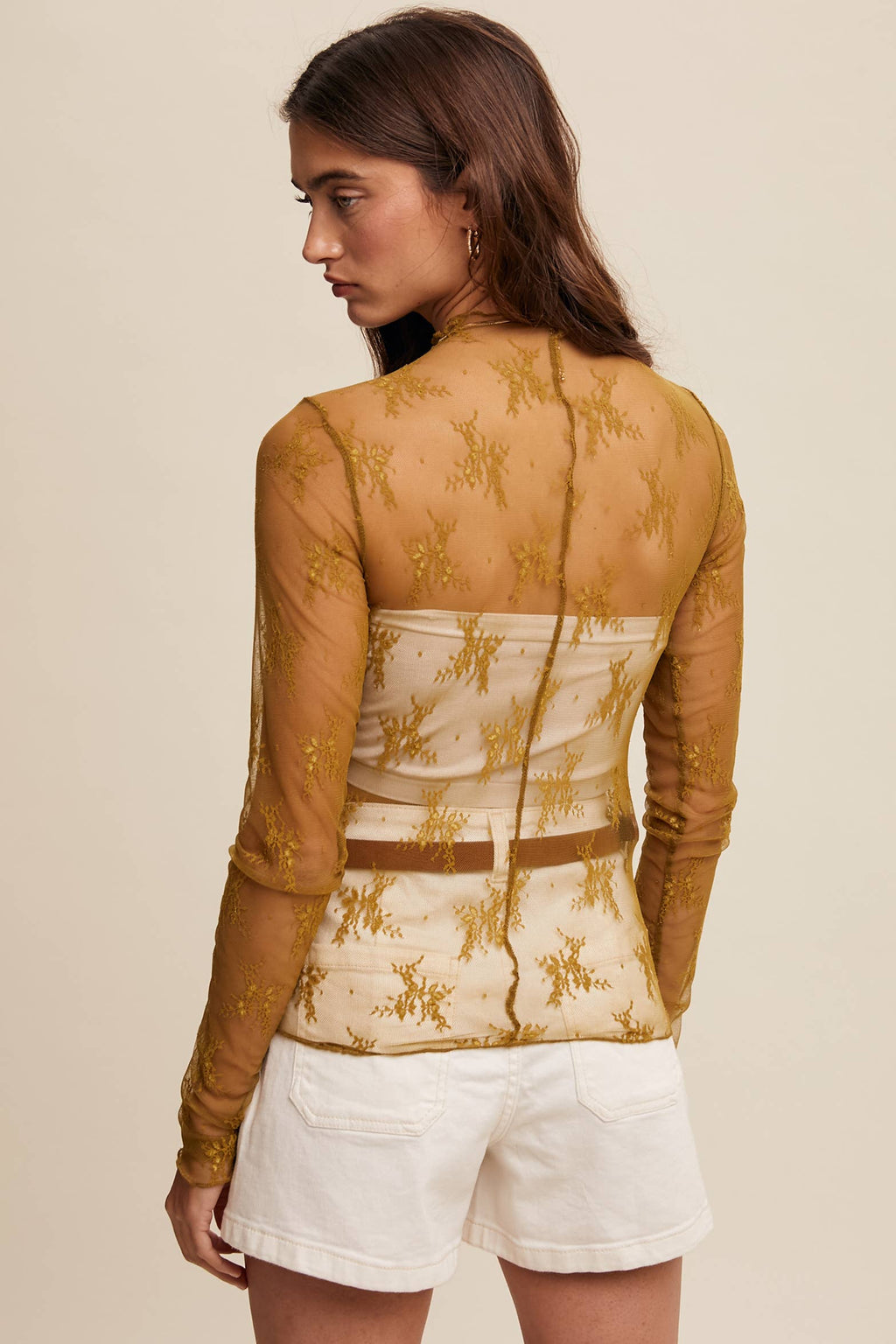 Mesh Long-Sleeve Top