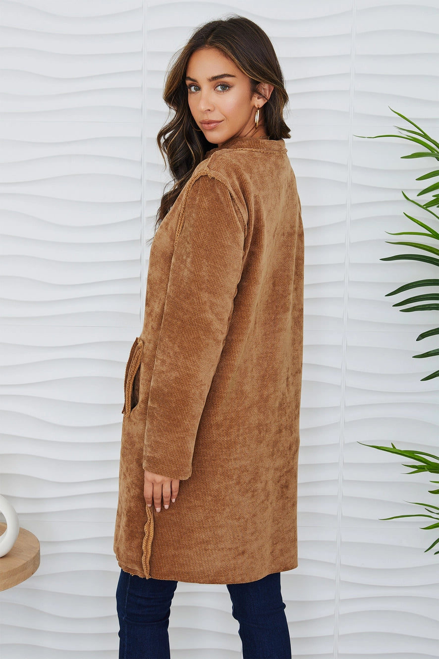 Agata Soft Cord Car Coat