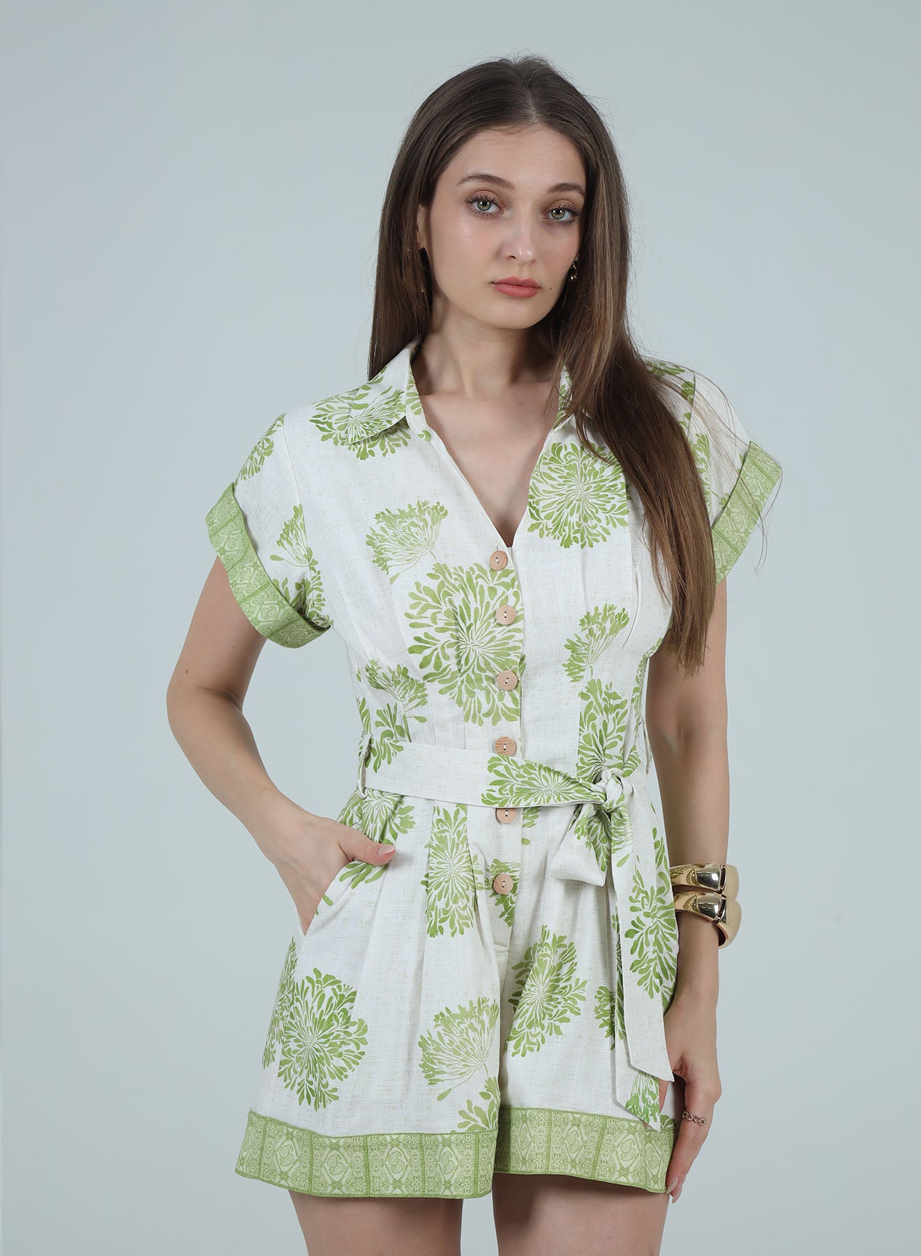 Camila Linen Blend Romper