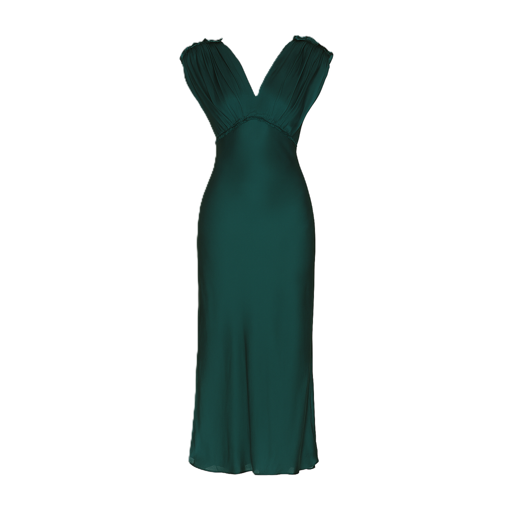 Dietra Satin Midi Dress