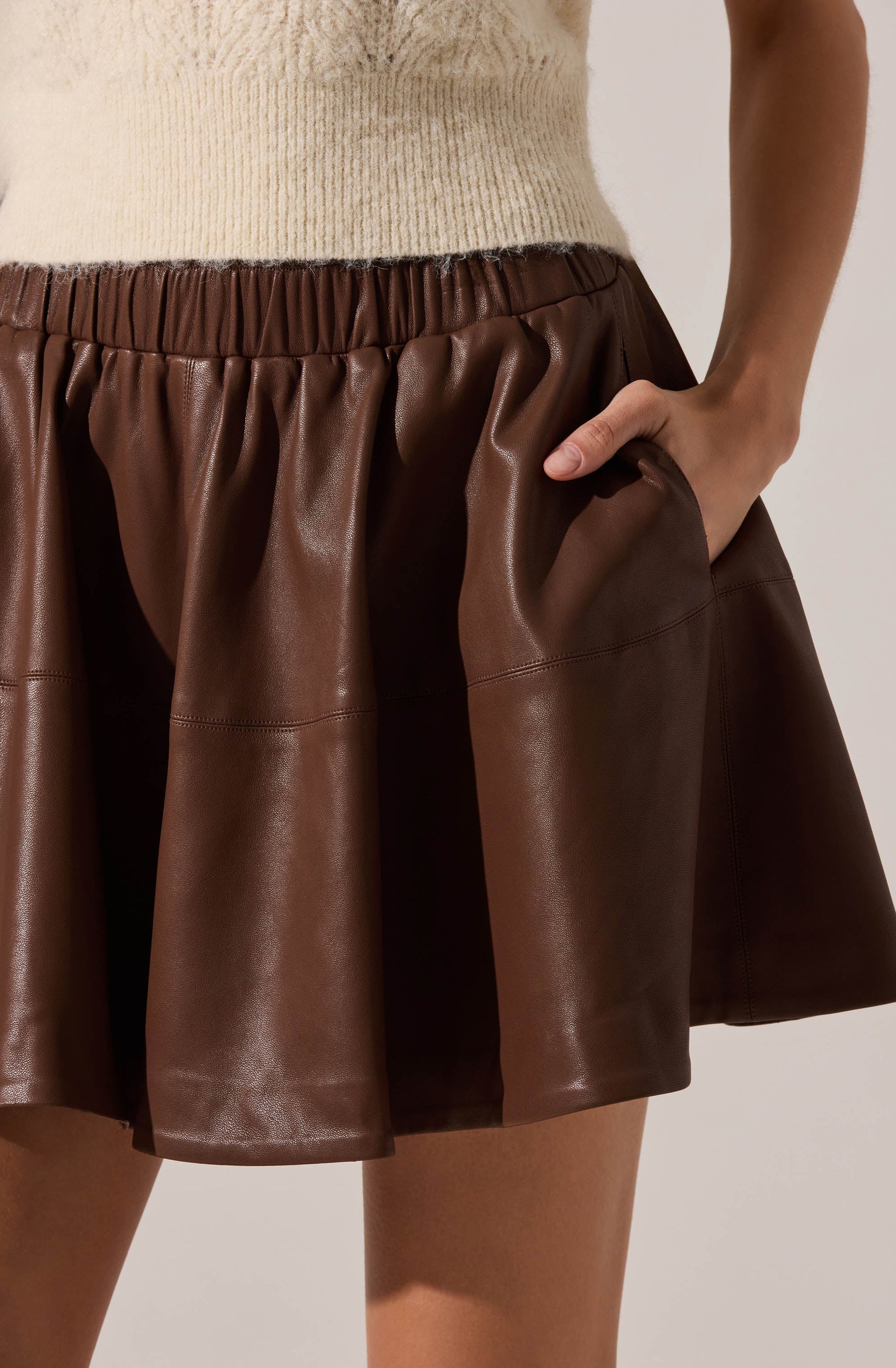 Chelsey Faux Leather Skirt