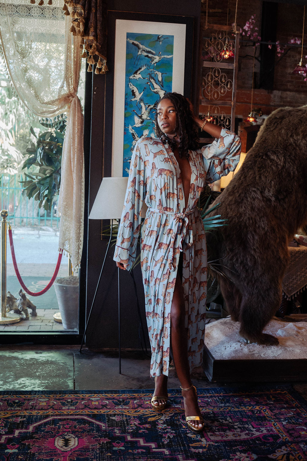 Tiger Modal Long Robe