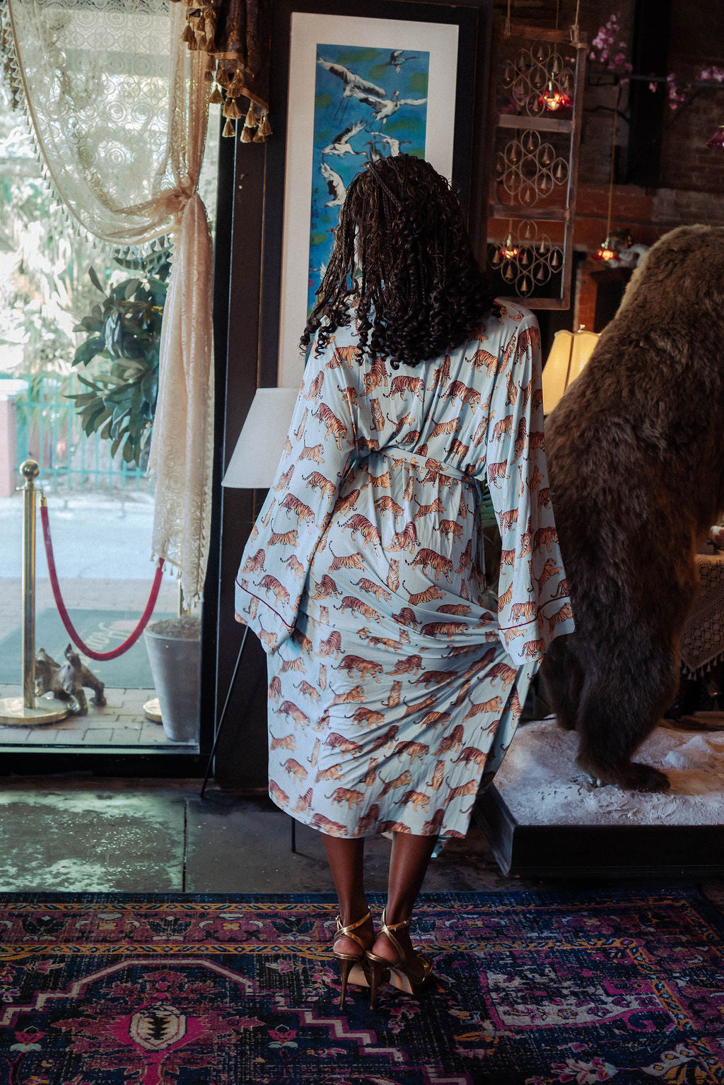 Tiger Modal Long Robe