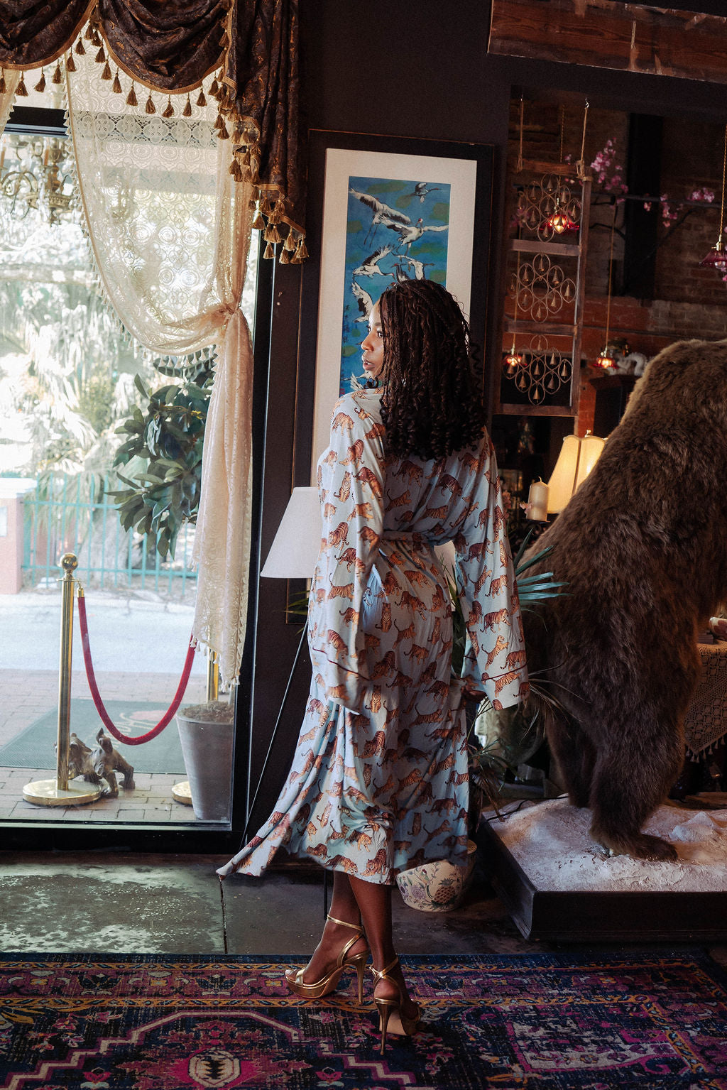 Tiger Modal Long Robe