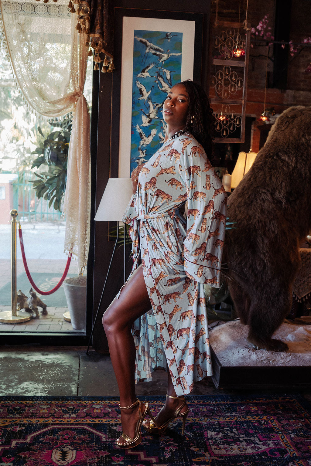 Tiger Modal Long Robe