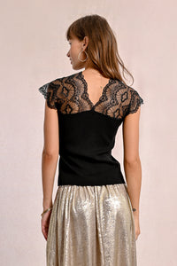 Marie Lace Shoulder Top