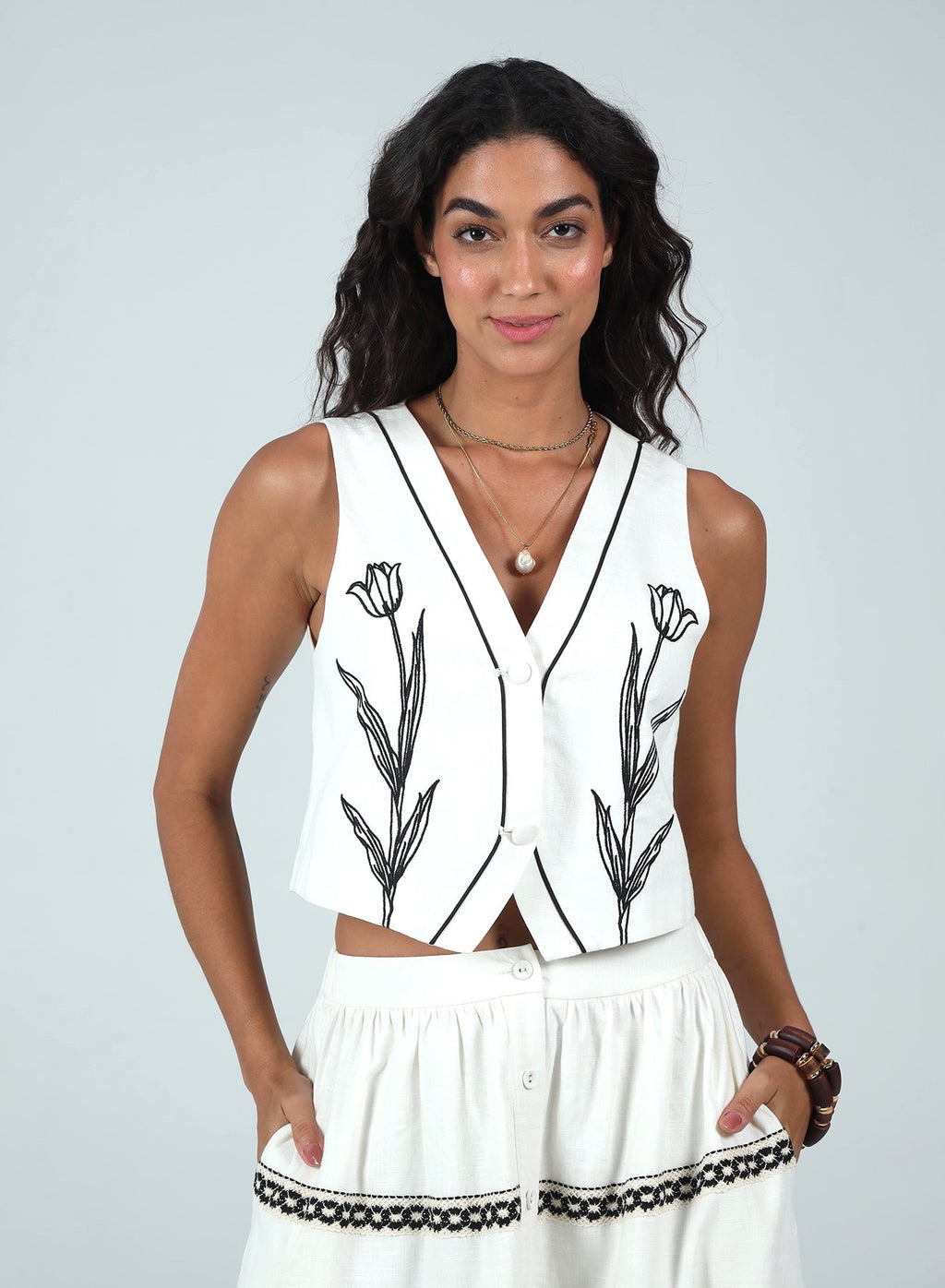 Estonia Linen Blend Vest