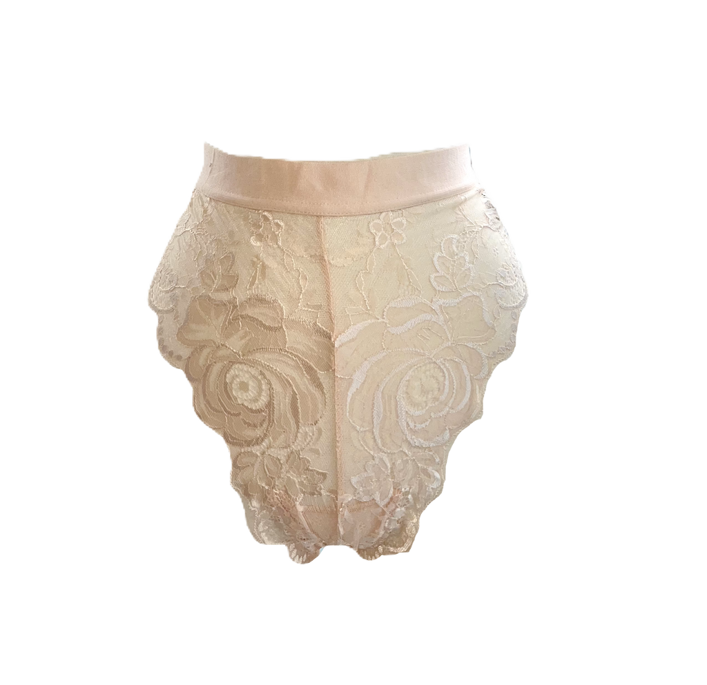 Whisper Peach Lace Brief