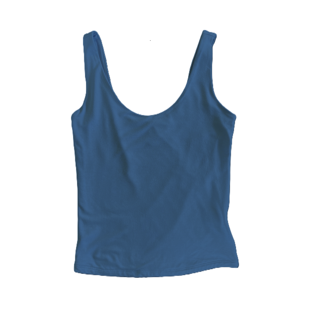 Double Lined Scoop Neck Tank