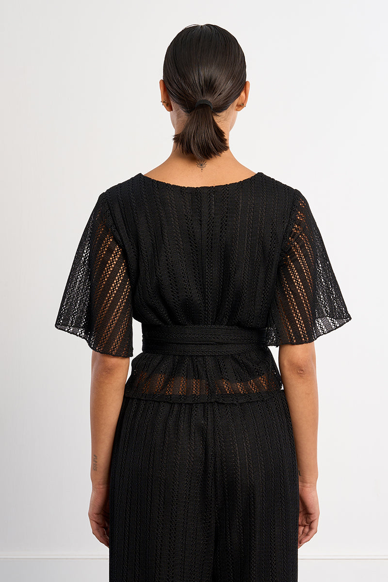 Solina Knit Wrap Top