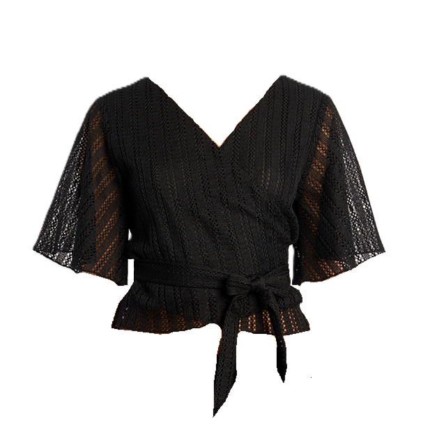 Solina Knit Wrap Top