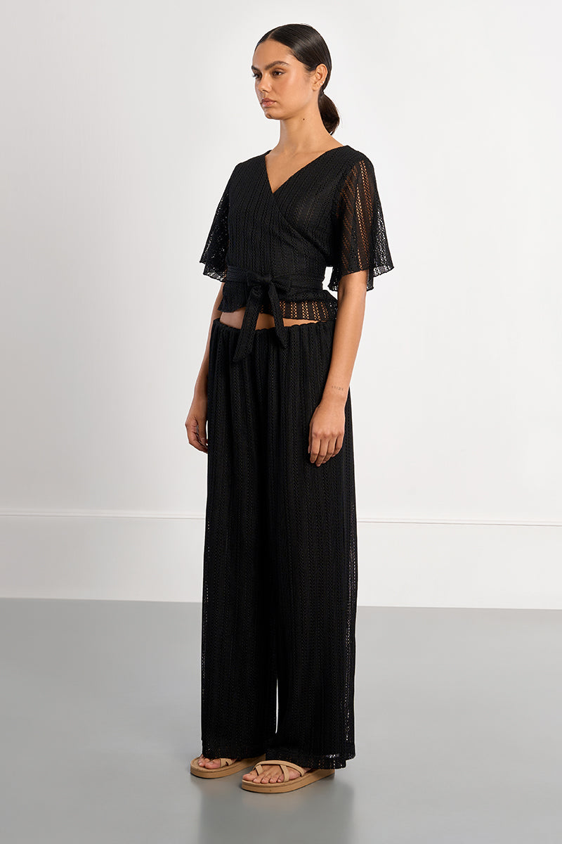 Solina Knit Wrap Top