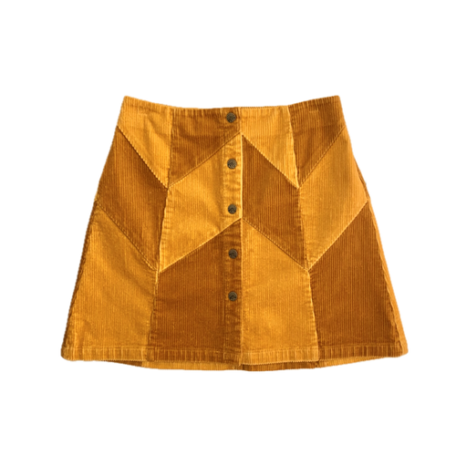 Cinnamon Girl Gold Cord Skirt