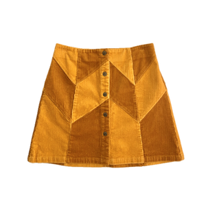 Cinnamon Girl Gold Cord Skirt