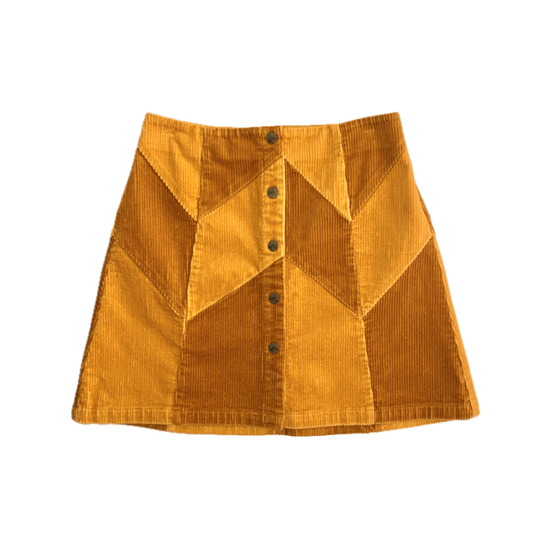 Cinnamon Girl Gold Cord Skirt