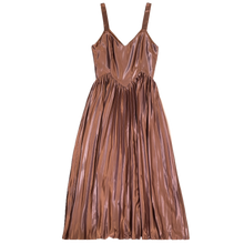 Load image into Gallery viewer, Bronzie Pleated Midi Dress