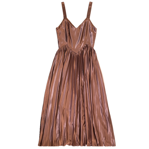 Bronzie Pleated Midi Dress