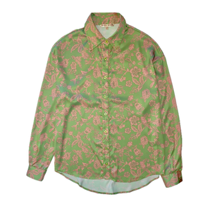 Molly Floral Satin Button Down