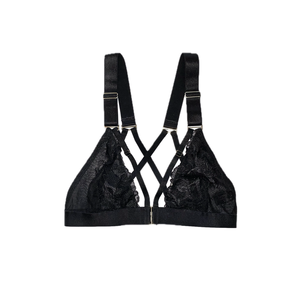 Black Lace Triangle Bralette