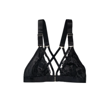 Load image into Gallery viewer, Black Lace Triangle Bralette