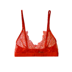 Red Lace Triangle Bralette