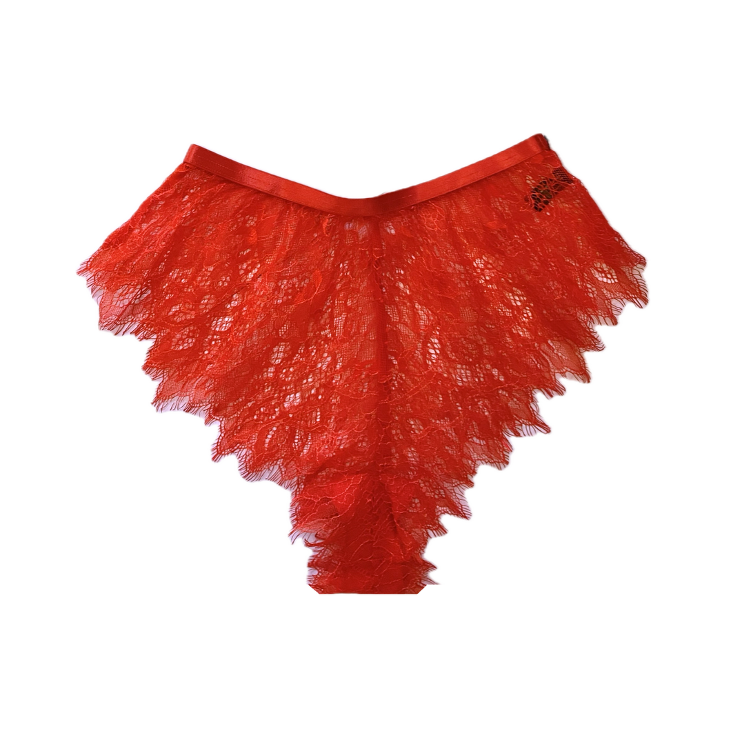 Red Lace Tap Short