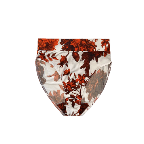 Red Floral Lounge Brief