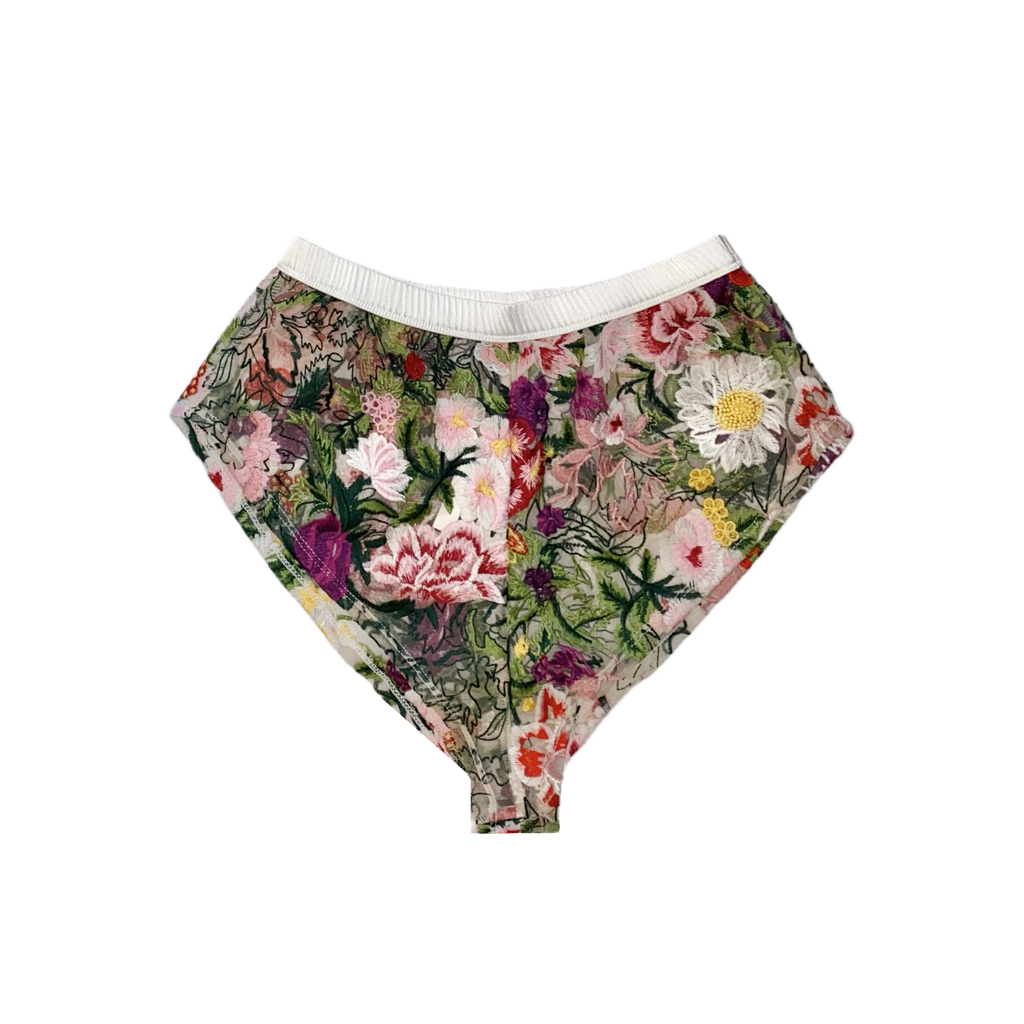 Floral Embroidered Tap Short