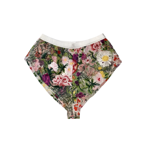 Floral Embroidered Tap Short