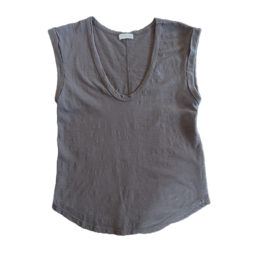 Cap Sleeve Cotton Slub Tee