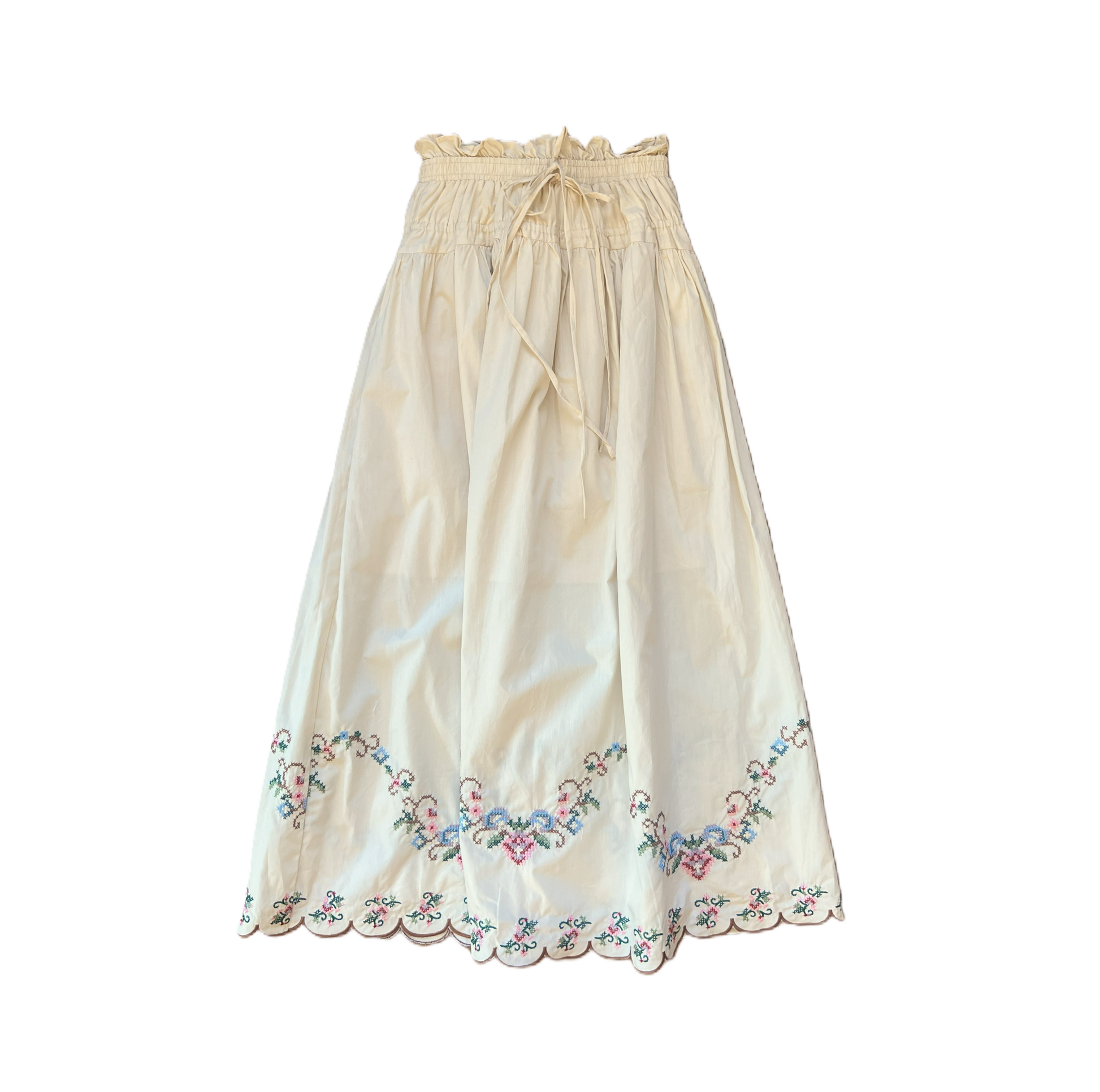 Maria Cross Stitch Midi Skirt