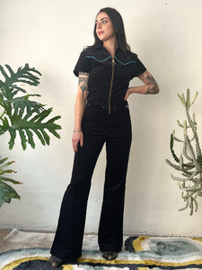 Black Wild Child Corduroy Jumpsuit