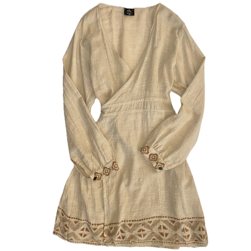 Cotton Gauze Wrap Dress