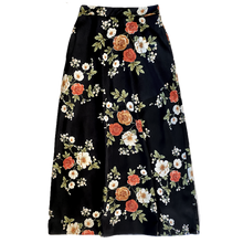 Load image into Gallery viewer, Black Floral Maxi Skirt