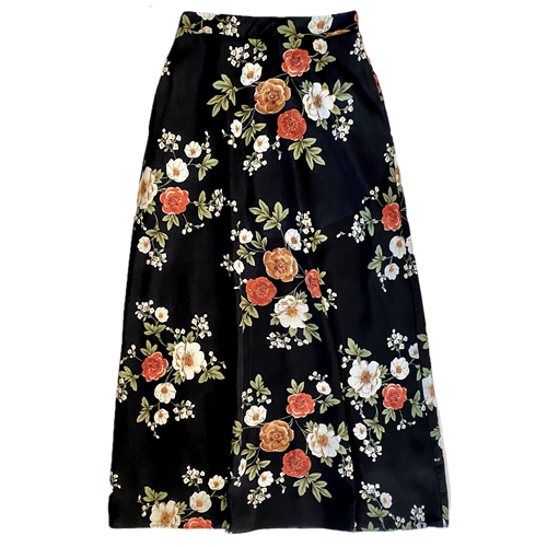 Black Floral Maxi Skirt