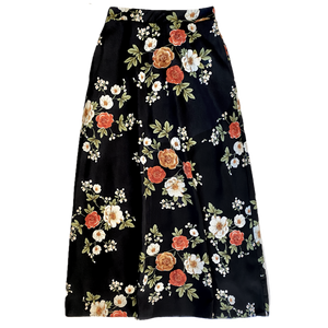 Black Floral Maxi Skirt