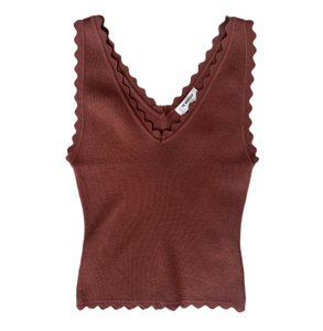 Scallop Edge Sweater Tank