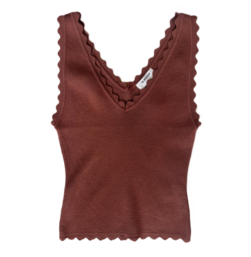 Scallop Edge Sweater Tank