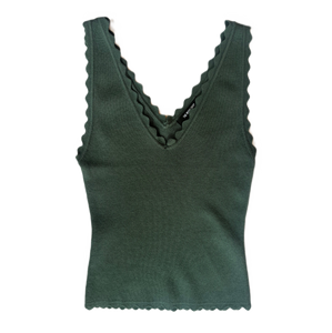 Scallop Edge Sweater Tank