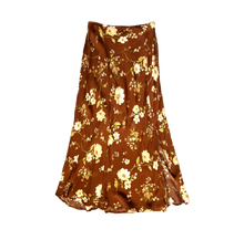 Load image into Gallery viewer, Tawny Bias Cut Floral Skirt