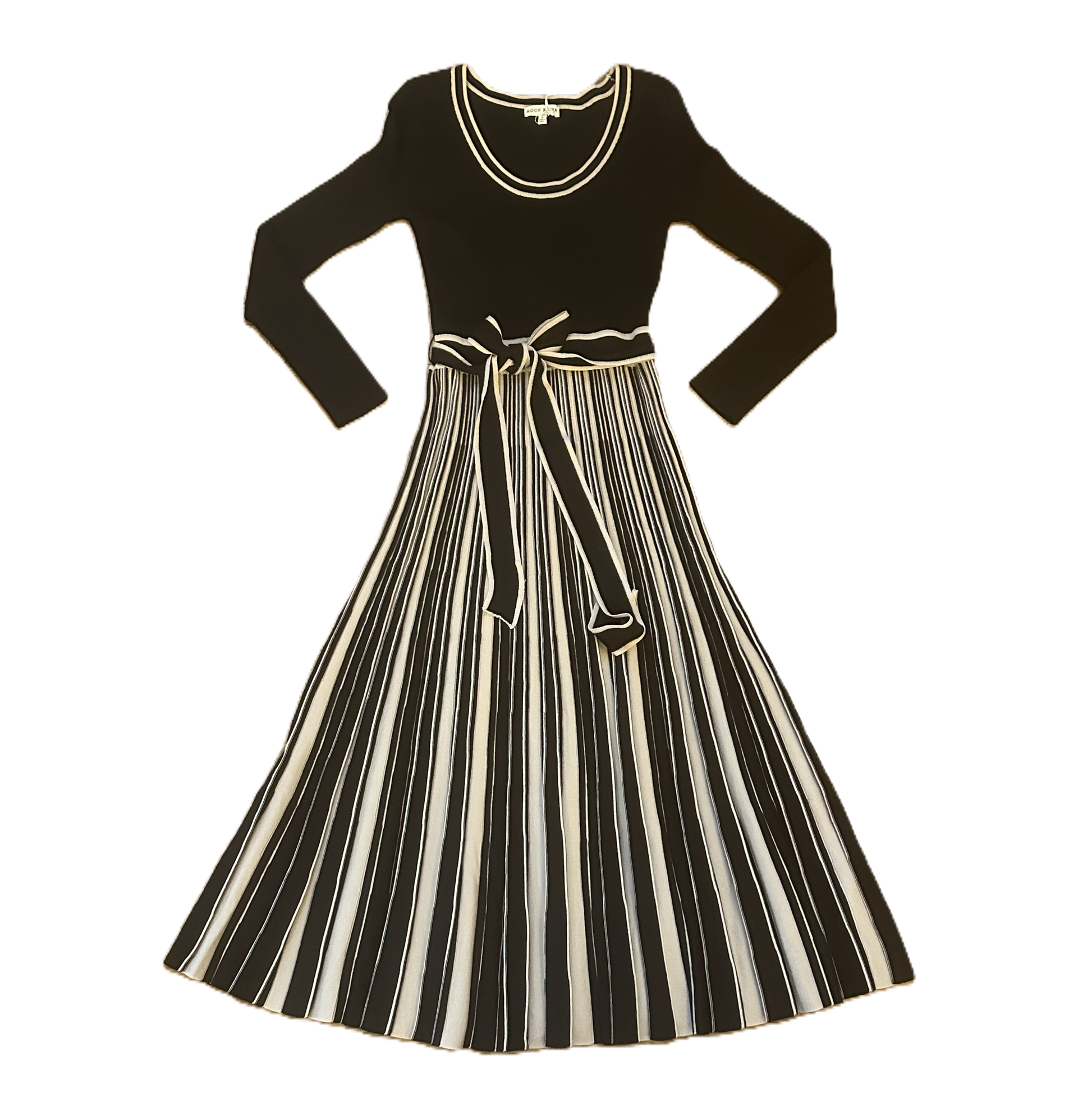 Striped Tie Sweater Dress