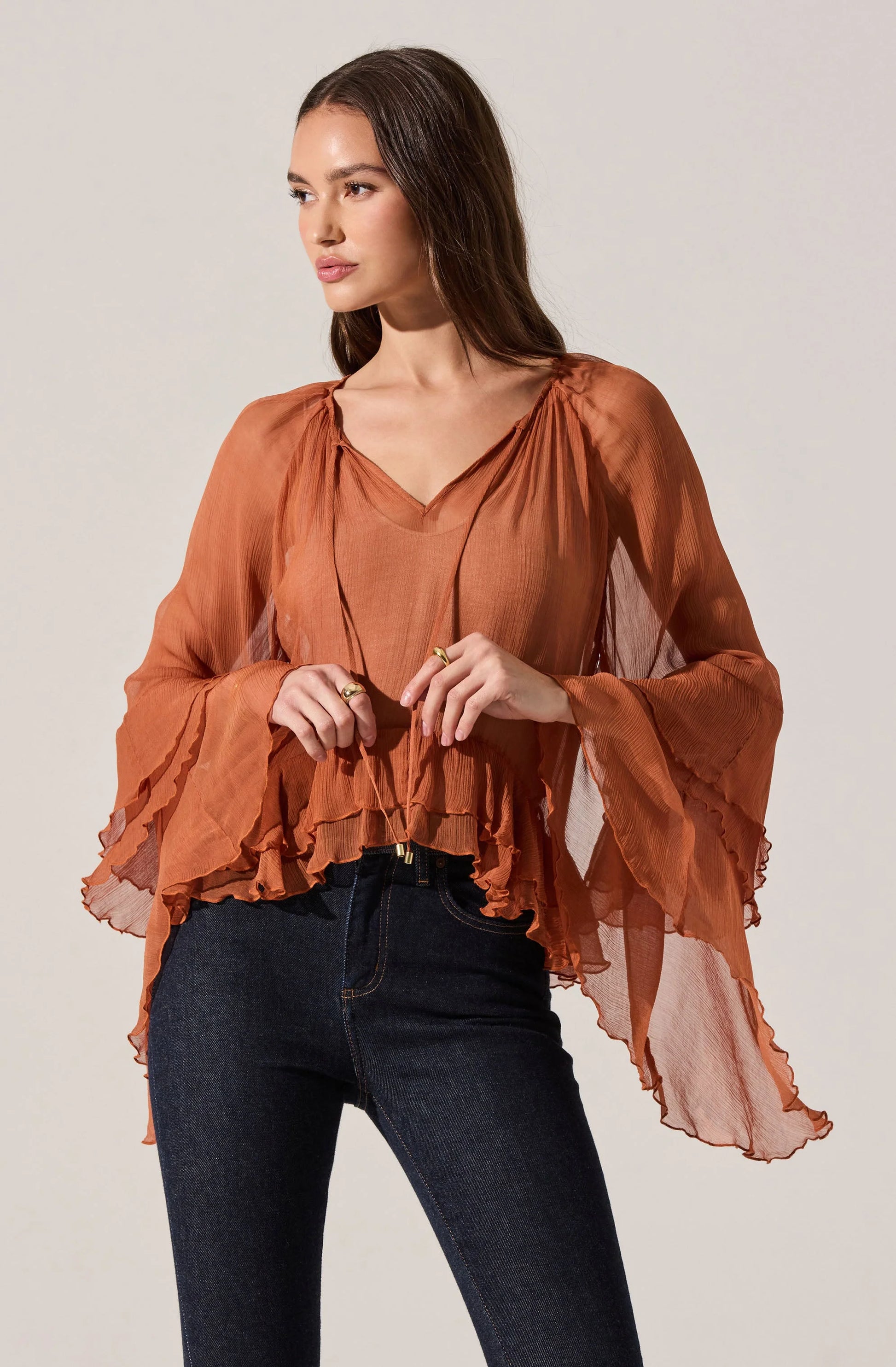 Margaery Flowy Frill Top