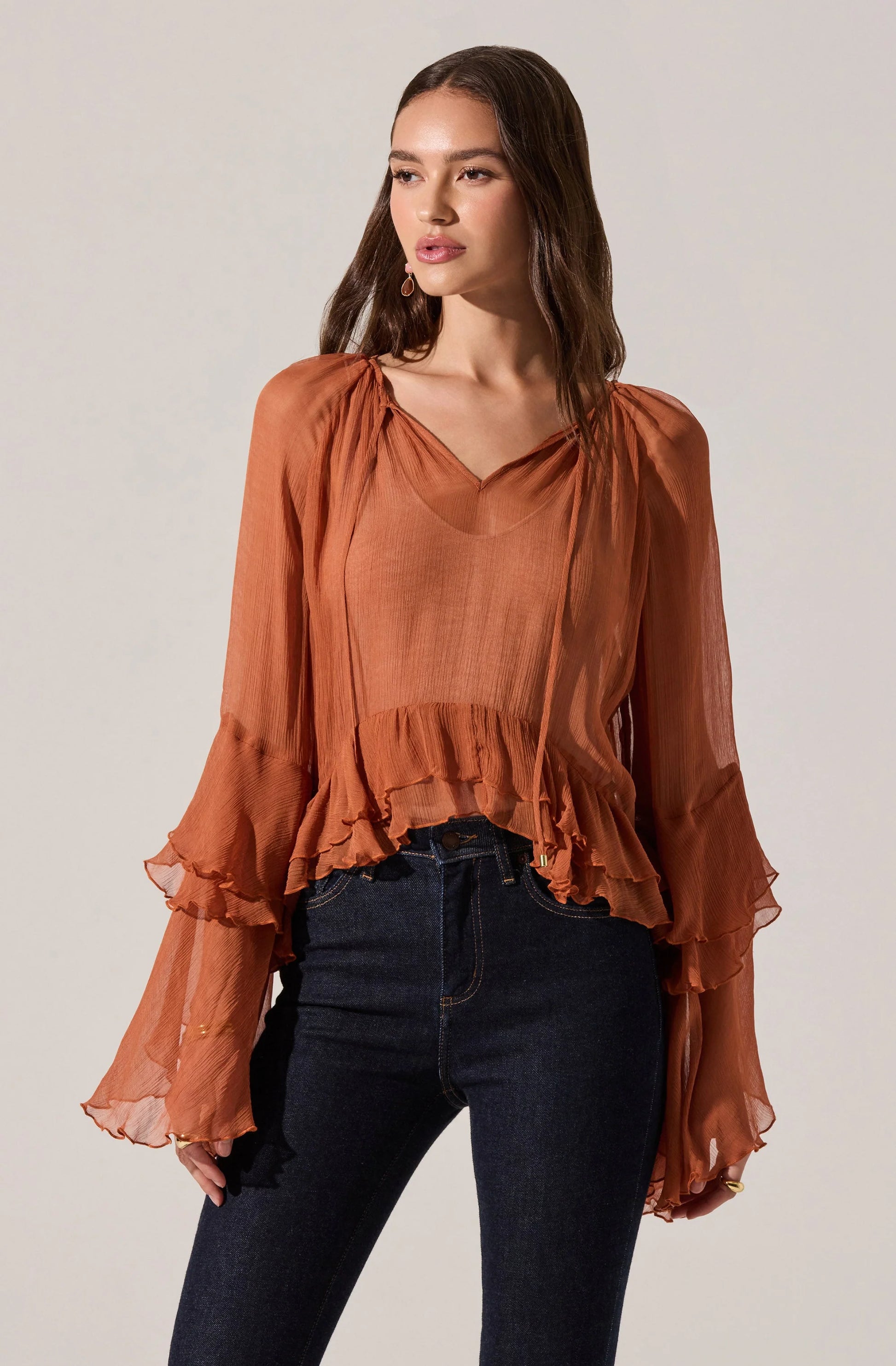 Margaery Flowy Frill Top