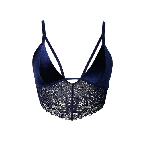 Velvet Lace Longline Bralette