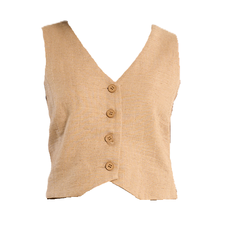 Elora Linen Blend Vest
