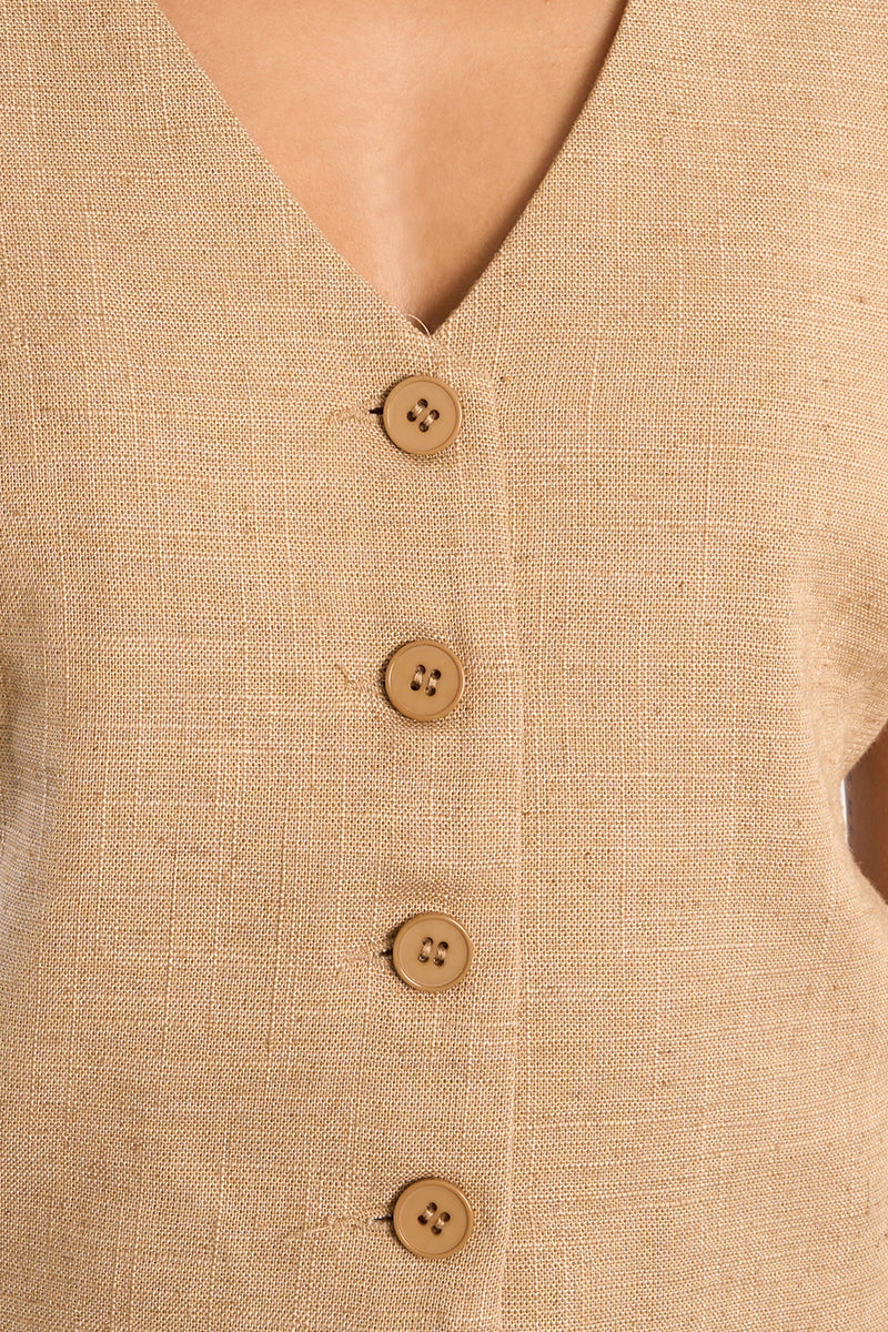 Elora Linen Blend Vest